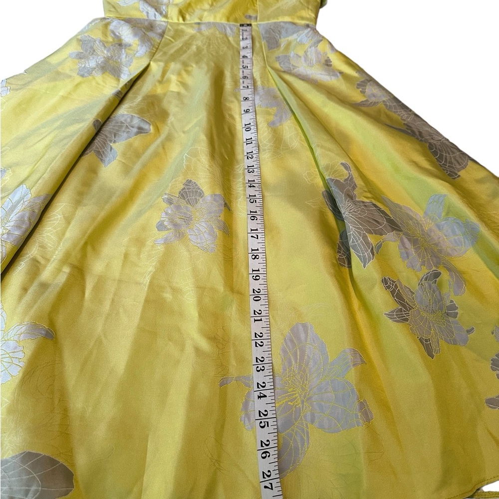 Badgley Mischka "Brianna" Dress PTP 17 Waist 14 Green - Pockets A line - Picture 10 of 16